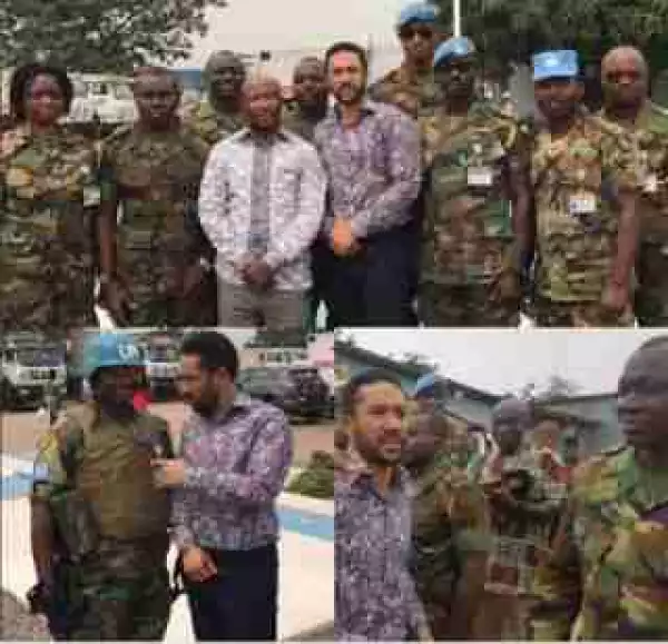Actor Majid Michel Preaches To The Army At The United Nations Misson In Congo (Photos)